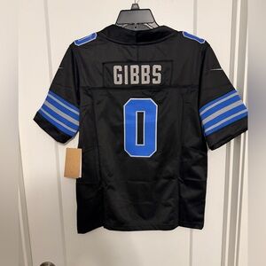 New Women’s Medium Detroit Lions Jahmyr Gibbs  Black Jersey